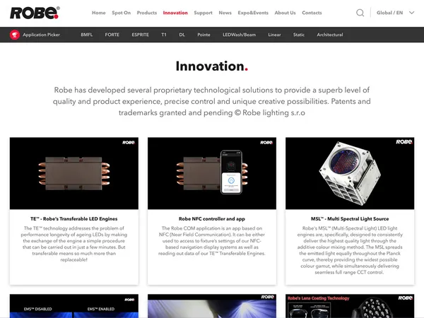 Robe Presents New Website