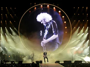 Queen + Adam Lambert Rock Out with Robe in Brazil